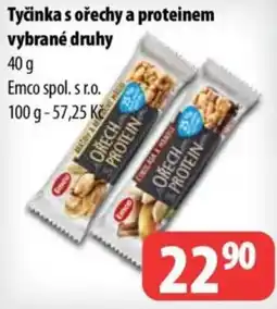 Partner Maloobchodní síť Tyčinka s ořechy a proteinem nabídka