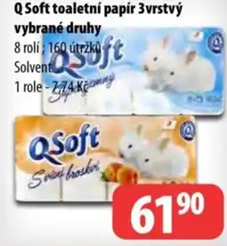 Partner Maloobchodní síť Q Soft toaletní papír 3vrstvý nabídka