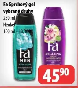 Partner Maloobchodní síť Fa Sprchový gel nabídka