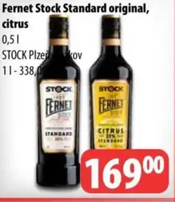 Partner Maloobchodní síť Fernet Stock Standard original, citrus nabídka