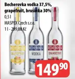 Partner Maloobchodní síť Becherovka vodka 37,5%, grapefruit, brusinka 30% nabídka