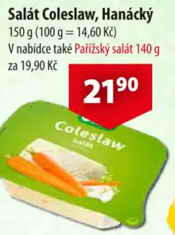 CBA Salát Coleslaw, Hanácký nabídka