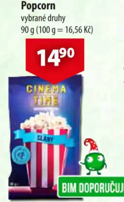 CBA Popcorn nabídka