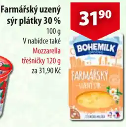 CBA Farmářský uzený sýr plátky 30% nabídka