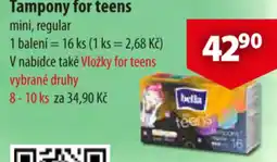 CBA Tampony for teens nabídka