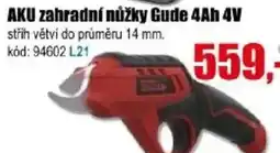EVA AKU zahradní nůžky Gude 4Ah 4V nabídka