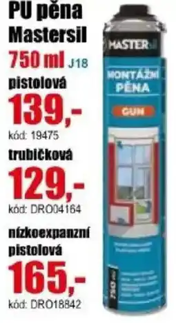 EVA PU pěna Mastersil nabídka