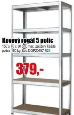EVA Kovový regál 5 polic nabídka