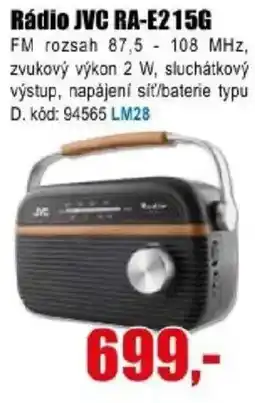 EVA Rádio JVC RA-E215G nabídka