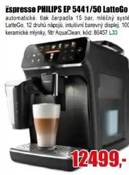 EVA Espresso PHILIPS EP 5441/50 LatteGo nabídka