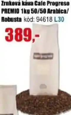 EVA Zrnková káva Cafe Progreso PREMIO 50/50 Arabica/ Robusta nabídka