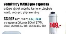 EVA Vodní filtry MAXXO pro espressa nabídka
