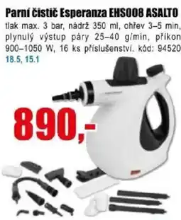 EVA Parní čistič Esperanza EHS008 ASALTO nabídka