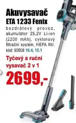 EVA Akuvysavač ETA 1233 Fenix nabídka