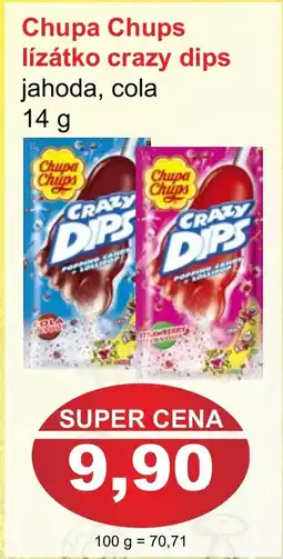 PLUS JIP Chupa Chups lízátko crazy dips nabídka
