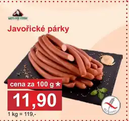 PLUS JIP Javořické párky nabídka
