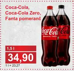PLUS JIP Coca-Cola, Coca-Cola Zero, Fanta pomeranč nabídka