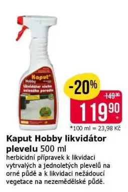 Teta Kaput Hobby likvidátor plevelu 500 ml nabídka