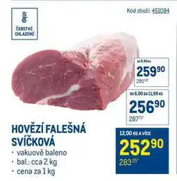 Makro Hovězí falešná svíčková nabídka