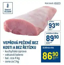 Makro Vepřová pečeně bez kosti a bez řetízku nabídka