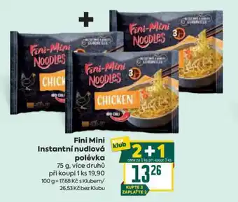 Billa Fini Mini Instantní nudlová polévka nabídka
