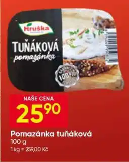 Hruška Pomazánka tuňáková nabídka