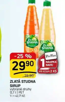 Flop ZLATÁ STUDNA SIRUP vybrané druhy nabídka