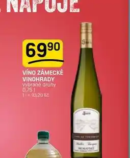 Flop VÍNO ZÁMECKÉ VINOHRADY vybrané druhy nabídka