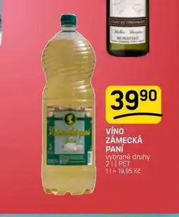 Flop VÍNO ZÁMECKÁ PANÍ vybrané druhy nabídka