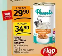 Flop PAMLS KONZERVA PRO PSY vybrané druhy nabídka