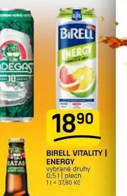 Flop BIRELL VITALITY | ENERGY vybrané druhy 0,5l, plech nabídka