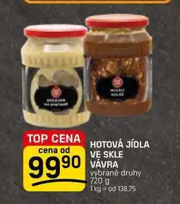 Flop HOTOVÁ JÍDLA VE SKLE VÁVRA vybrané druhy nabídka