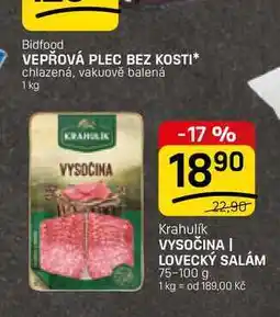Flop VYSOČINA | LOVECKÝ SALÁM nabídka