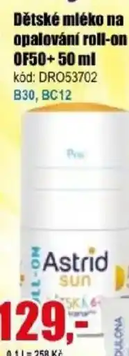 EVA Dětské mléko na opalování roll-on OF50+ nabídka