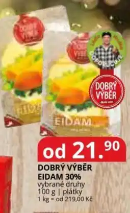 Potraviny CZ Dobrý výběr eidam 30% nabídka