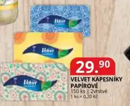 Potraviny CZ Velvet kapesníky papírové nabídka