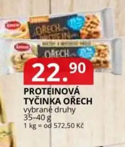 Potraviny CZ Proteinová tyčinka ořech nabídka