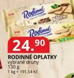 Potraviny CZ Rodinné oplatky nabídka