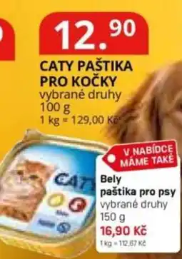 Potraviny CZ Caty pastika pro kočky nabídka