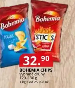 Potraviny CZ Bohemia chips nabídka