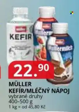 Potraviny CZ Müller kefír/mléčný nápoj nabídka