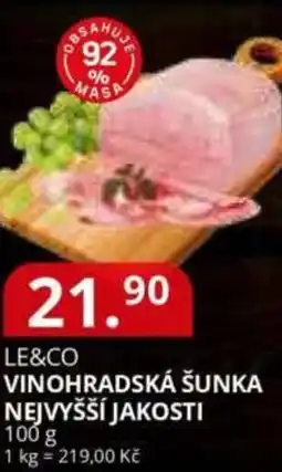 Potraviny CZ LE&CO Vinohradská šunka nejvyšší jakosti nabídka