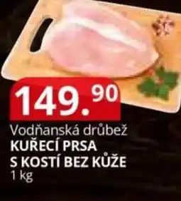 Potraviny CZ Vodňanská drůbež kuřecí prsa s kostí bez kůže nabídka