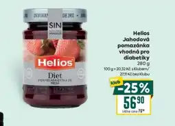 Billa Helios Jahodová pomazánka vhodná pro diabetiky nabídka