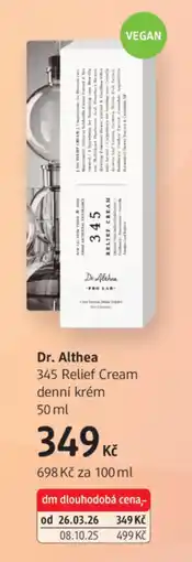 dm drogerie Dr. Althea 345 Relief Cream denní krém nabídka