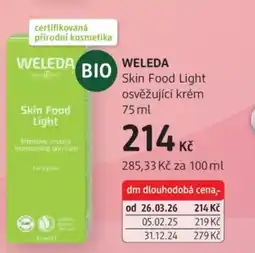 dm drogerie WELEDA Skin Food Light osvěžující krém nabídka