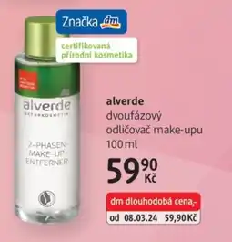dm drogerie Alverde dvoufázový odličovač make-upu nabídka