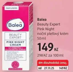 dm drogerie Balea Beauty Expert Pink Night noční pleťový krém nabídka