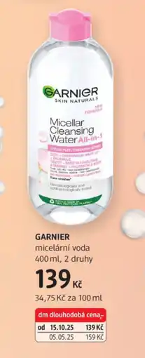 dm drogerie GARNIER micelární voda nabídka