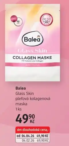 dm drogerie Balea Glass Skin pleťová kolagenová maska nabídka